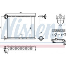Heat exchanger. interior heating Heater DACIA LOGAN II LOGAN MCV II SANDERO II RENAULT CLIO IV CLIO IV-HATCHBACK CL RENAULT LOGAN I (KS_), Tourism, 04.2007 - Nissens 73345