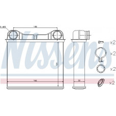 Heat exchanger. interior heating Heater MERCEDES GL X164 M W164 R W251 V251 3.0-6.2 02.05-12.14 MERCEDES-BENZ GL-CLASS (X164), Crossover, 09.2006 - 12.2012 Nissens 72049