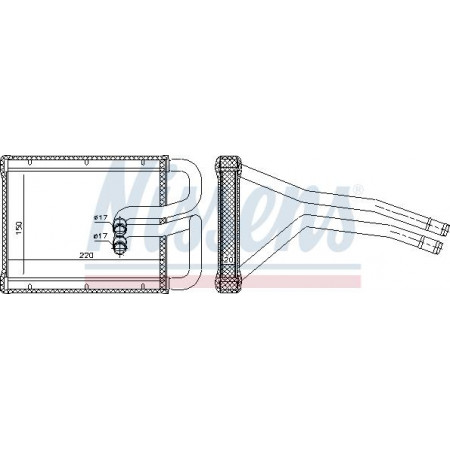 Warmtewisselaar. interieurverwarming Verwarming HYUNDAI TUCSON TUCSON SUV KIA SPORTAGE II 2.0-2.7 06.04- KIA SPORTAGE (JE_, KM_), Crossover, 09.2004 - Nissens 77642