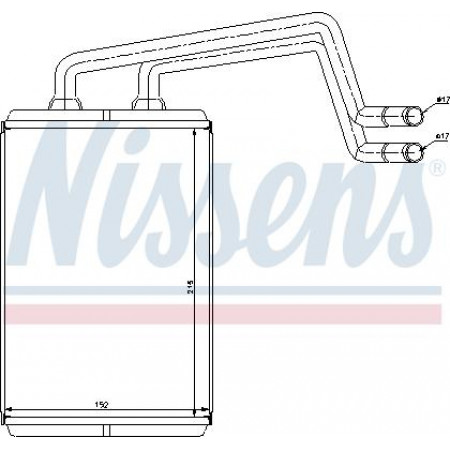 Warmtewisselaar. interieurverwarming Hyundai Elantra Verwarming CDRi III 2.0 Diesel Auto. A - C - - P - C HYUNDAI ELANTRA (XD), Sedan, 03.2000 - 09.2006 Nissens 77612