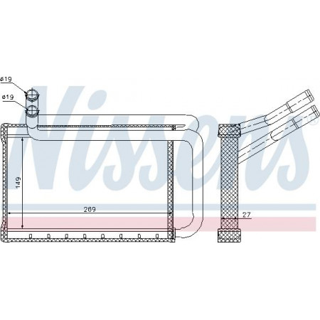 Warmtewisselaar. interieurverwarming Verwarming HYUNDAI H-1 CARGO H-1 TRAVEL 2.5D 02.08- HYUNDAI H-1 (TQ), Cargo, 09.2007 - Nissens 77636