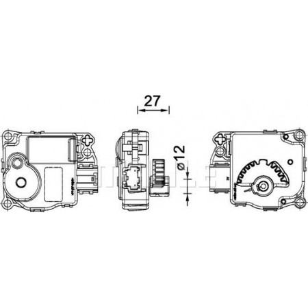 Stellmotor für Fahrgastraumheizungsklappe FORD B-MAX (JK), Dubita, 10.2012 - MAHLE AA 59 000P