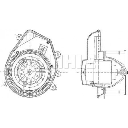 Aeroterma ventilator habitaclu VW PASSAT (3B3), Sedan, 10.2000 - 12.2005 MAHLE AB 54 000P