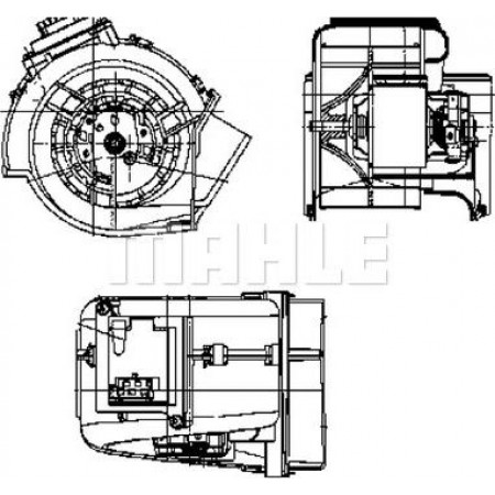 Interior fan heater MERCEDES-BENZ S-CLASS (W220), Sedan, 09.1998 - 08.2005 MAHLE AB 62 000P