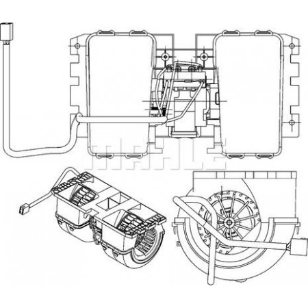 Fan. abitacolo Ventilatore 24V MERCEDES ECONIC 01.98- MERCEDES-BENZ ECONIC, 01.1998 - MAHLE AB 144 000P