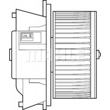 Ventilador de aquecimento interno FIAT DOBLO (119_, 223_), Dubita, 03.2001 - MAHLE AB 107 000P