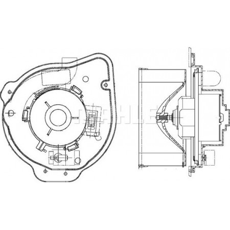 Termoventilador habitáculo VOLVO C70 I (872), Compartimiento, 03.1997 - 09.2002 MAHLE AB 135 000P