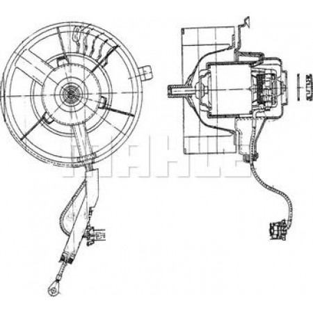Aérotherme habitacle SEAT AROSA (6H), Berline, 05.1997 - 06.2004 MAHLE AB 37 000P