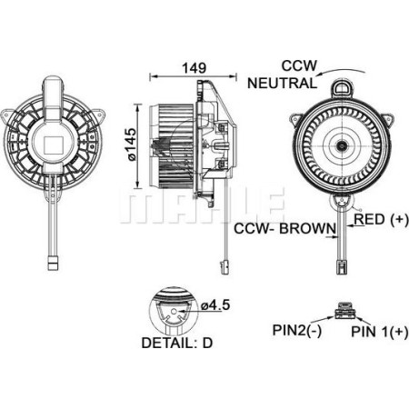 Ventilateur. habitacle Souffleur d'air VOLVO XC40 1.5-Electric 10.17- VOLVO XC40 (536), Crossover, 10.2017 - MAHLE AB 277 000P