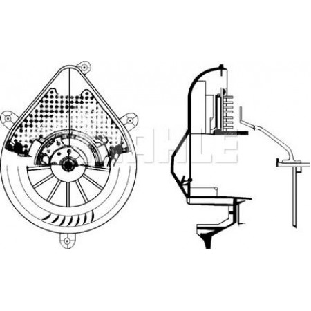 Aérotherme intérieur PEUGEOT 306 Break (7E, N3, N5), Tourisme, 06.1994 - 12.2002 MAHLE AB 72 000P