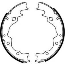 ABE C03025ABE - Juego de zapatas de frenos pentru ASIA MOTORS ROCSTA Open Off-Road Vehicle (1989–1999)