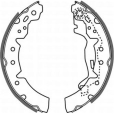 ABE C02063ABE - Brake Shoe Set pentru TOYOTA COROLLA (1995–2007)