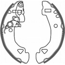 ABE C0F008ABE - Juego de zapatas de frenos pentru AUTOBIANCHI Y10 (1985–1995)