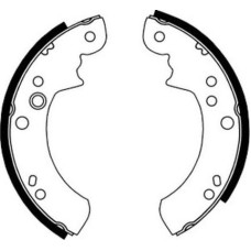 ABE C0G015ABE - Bremsbackensatz pentru FORD TRANSIT Platform/Chassis (1977–1992)