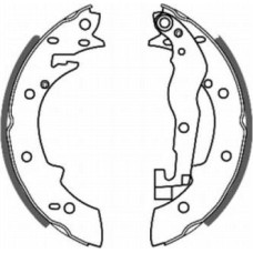ABE C0P001ABE - Jeu de mâchoires de frein pentru VOLVO 340-360 Saloon (1979–1991)
