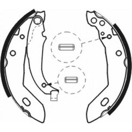 ABE C0P003ABE - Brake Shoe Set pentru CITROËN BX (1982–1994)