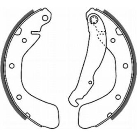 ABE C0X008ABE - Brake Shoe Set pentru VAUXHALL CORSA Mk II (2000–2007)