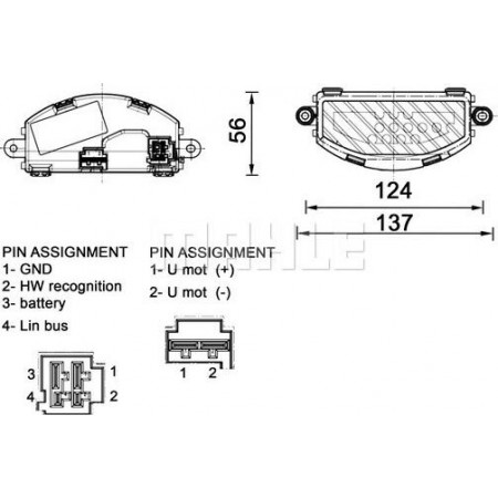 Ajustamento. ventilador interno Elemento de ajuste do ventilador de ar controle do ventilador VOLVO XC40 1.5-2.0-2.0D 10.17- VOLVO XC40 (536), Crossover, 10.2017 - MAHLE ABR 155 000P