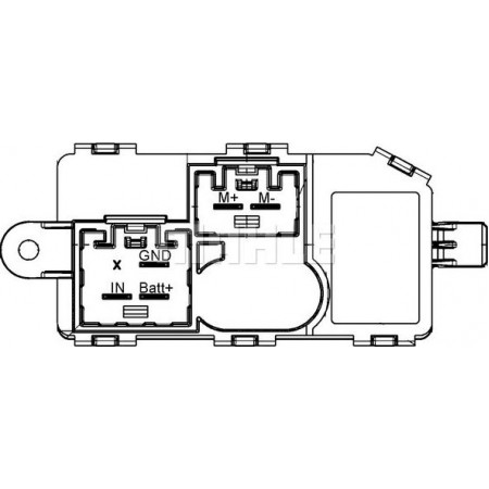Ajustage, ventilateur intérieur VOLVO V40 (525, 526), ​​​​Hatchback, 03.2012 - MAHLE ABR 77 000P