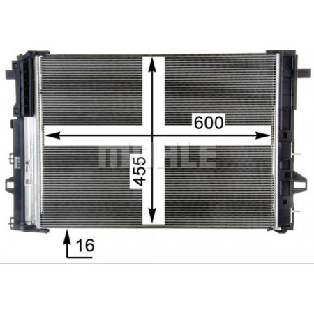Condenseur de climatisation MERCEDES-BENZ CLASSE B (W246, W242), Berline, 10.2011 - 12.2018 MAHLE AC 446 000P