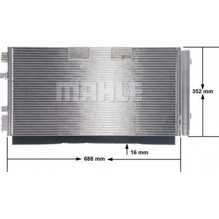 Condenseur. Condenseur de climatisation avec sécheur RENAULT FLUENCE GRAND SCENIC III MEGANE MEGANE III MODUS SCENIC III 1.2- RENAULT GRAND SCENIC III (JZ0/1_), Dubita, 02.2009 - MAHLE AC 44 000S