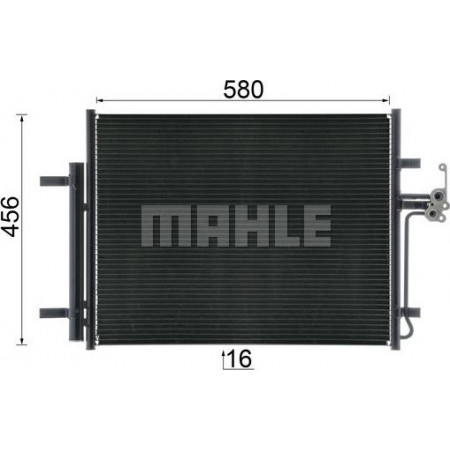Kondensator, Klimaanlage FORD MONDEO IV (BA7), Schrägheck, 03.2007 - 01.2015 MAHLE AC 441 000S