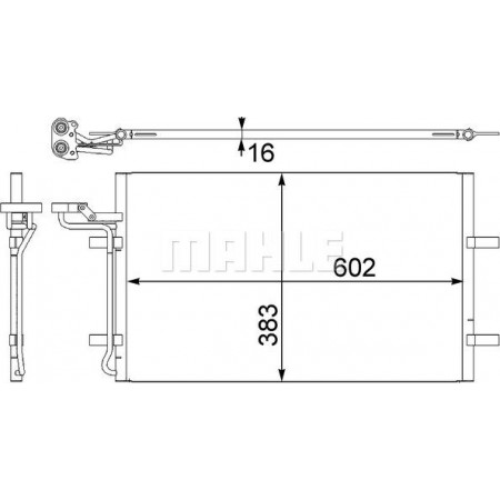 Condenseur de climatisation VOLVO S40 II (544), Berline, 12.2003 - 12.2012 MAHLE AC 410 001S