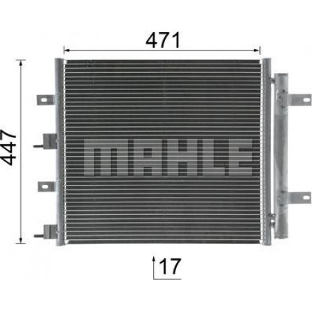 Condenseur de climatisation JAGUAR XF (X250), Berline, 03.2008 - 04.2015 MAHLE AC 481 000S