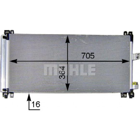 Condensator, climatizare PEUGEOT 407 (6C_), Compartiment, 10.2005 - MAHLE AC 597 000P