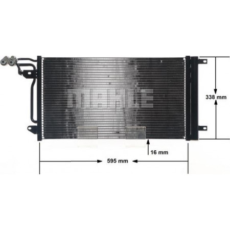 Condenseur. Condenseur de climatisation avec sécheur AUDI A1 SEAT IBIZA IV IBIZA IV SC IBIZA IV ST IBIZA IV-HATCHBACK TOLEDO SKODA RAPID II (NA2), Berline, 09.2011 - MAHLE AC 566 000S