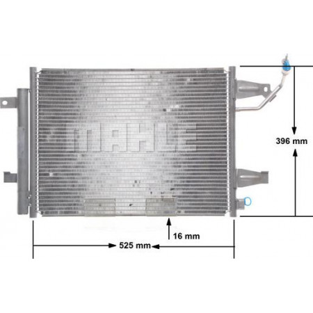 Condensador, ar condicionado MITSUBISHI COLT CZC (RG), Cabrio, 05.2006 - 07.2009 MAHLE AC 509 000S