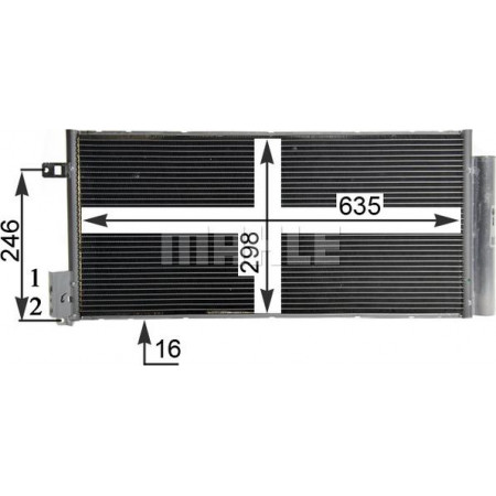 Condensor, airconditioning FIAT BRAVO II (198_), Hatchback, 11.2006 - MAHLE AC 505 001S