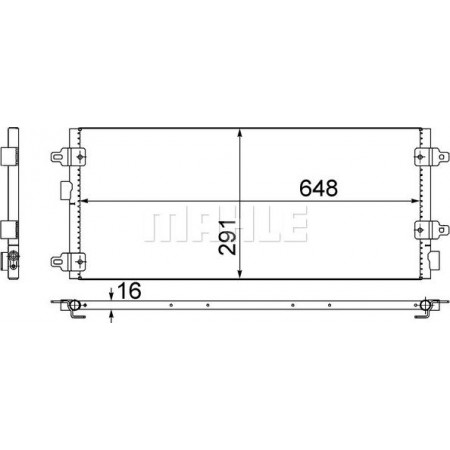 Condensor, airconditioning LANCIA THESIS (841_), Sedan, 07.2002 - 07.2009 MAHLE AC 518 000S
