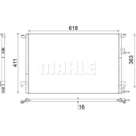 Condensator, climatizare CADILLAC BLS (YSCF), Sedan, 04.2006 - MAHLE AC 589 000S