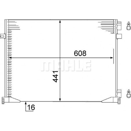 Condensor, airconditioning OPEL VIVARO A (X83), Draagframe, 08.2001 - MAHLE AC 528 000S