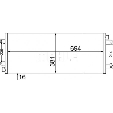 Condensador. Condensador de aire acondicionado A-C NISSAN INTERSTAR OPEL MOVANO A RENAULT MASTER II 1.9D-3.0D 07,98- VAUXHALL MOVANO Mk I (X70), cabina y chasis, 10,1998 - 12,2010 MAHLE AC 527 000S