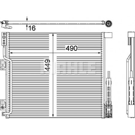 Condenseur de climatisation NISSAN NV200 (M20M), Fourgon, 02.2010 - MAHLE AC 570 000P