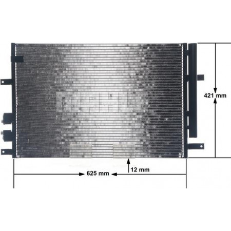 Condensador, ar condicionado ALFA ROMEO 159 (939_), Sportswagon, 06.2005 - 12.2012 MAHLE AC 693 000S