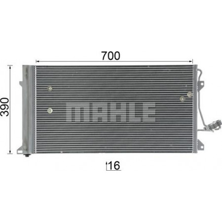 Condenseur de climatisation PORSCHE CAYENNE (9PA), Crossover, 09.2002 - 12.2010 MAHLE AC 659 000P