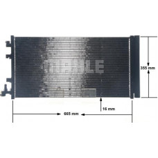 Condensador. ar condicionado condensador AC com secador RENAULT FLUENCE GRAND SCENIC III MEGANE MEGANE III SCENIC III 1.4-2.0D 1 RENAULT MEGANE III (KZ0/1), Combi Van, 01.2009 - 08.2015 MAHLE AC 630 000S