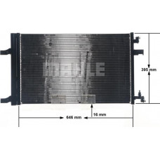 Condensor. airconditioning airco condensor met droger CHEVROLET CRUZE ORLANDO OPEL ASTRA J ASTRA J GTC CASCADA INSIGNIA A INSI OPEL INSIGNIA A Sports Tourer (G09), Turism, 07.2008 - 03.2017 MAHLE AC 637 000S