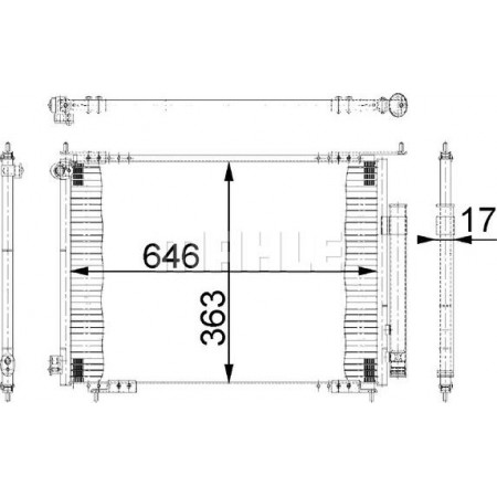 Condensador, aire acondicionado AUDI A3 (8L1), Fastback, 09.1996 - 09.2006 MAHLE AC 678 000S