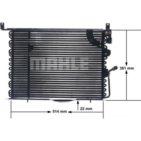 Condensador, ar condicionado MERCEDES-BENZ 190 (W201), Sedan, 10.1982 - 08.1993 MAHLE AC 149 000S