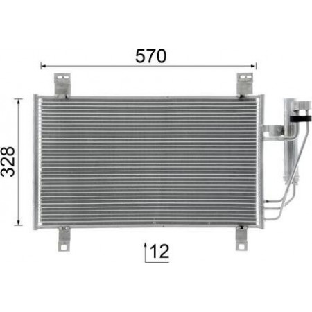 Condensatore. aria condizionata Condensatore A-C con essiccatore MAZDA 2 CX-3 1.5-1.5H-2.0 08.14- MAHLE AC 1100 000S