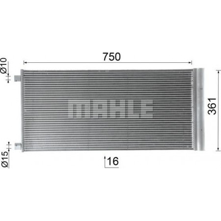 Condensador, ar condicionado MAHLE AC 1124 000P