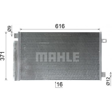 Condensator. climatizare A-C condenser with dryer FIAT 500E Electric 10.20- MAHLE AC 1127 000P