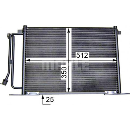 Condensatore. Condensatore aria condizionata FORD COURIER FIESTA IV FIESTA HATCHBACK FIESTA MINIVAN PUMA MAZDA 121 III 121 III-H FORD FIESTA IV (JA_, JB_), Hatchback, 08.1995 - 06.2006 MAHLE AC 183 000S