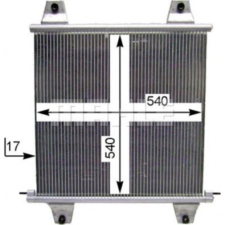 Condensator. climatizare Condensator A-C 540x540x17 DAF XF 105 XF 95 01.02- DAF XF 105 (TE105XF), 10.2005 - MAHLE AC 121 000S