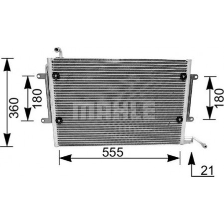 Condenser, air conditioning VW GOLF III Variant (1H5), Touring, 07.1993 - 04.1999 MAHLE AC 172 000S