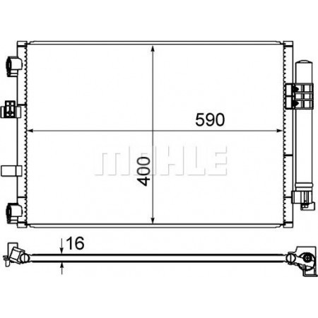 Condensor, airconditioning FORD C-MAX II (BH), Van, 12.2010 - MAHLE AC 861 000S